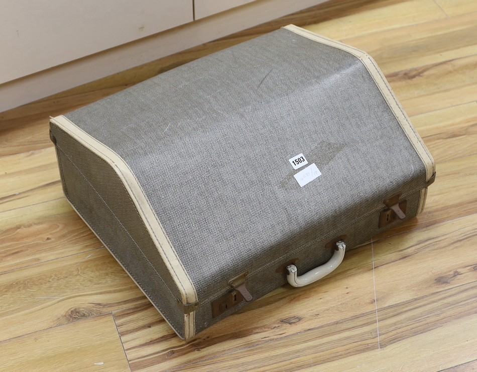 A cased Hohner accordion, Case 57cms wide.